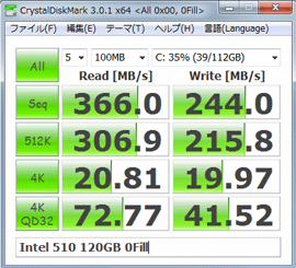 intel 510/120GB 0fill